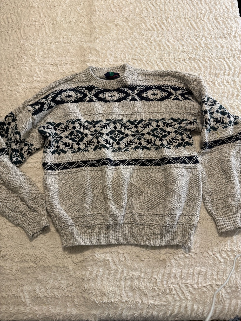 Vintage JTJ Made in USA Fair Isle Knit Sweater | Men’s XL gorpcore cabincore